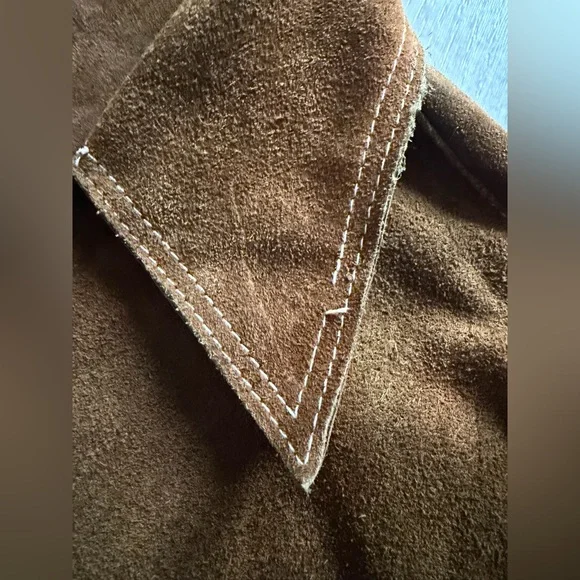 Vintage Leather Suede Rancher Jacket Western Styling Handmade Sz L - Picture 6 of 14